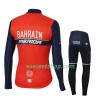 Kind Fietskleding (Wielershirt Lange Mouw + Fietsbroek Lang) 2017 Bahrain-Merida N001